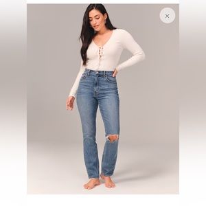 Abercrombie & Fitch 90s slim straight ultra high rise jeans